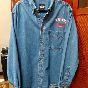 Denim Harley Davidson L 2006 65th anniversary shirt